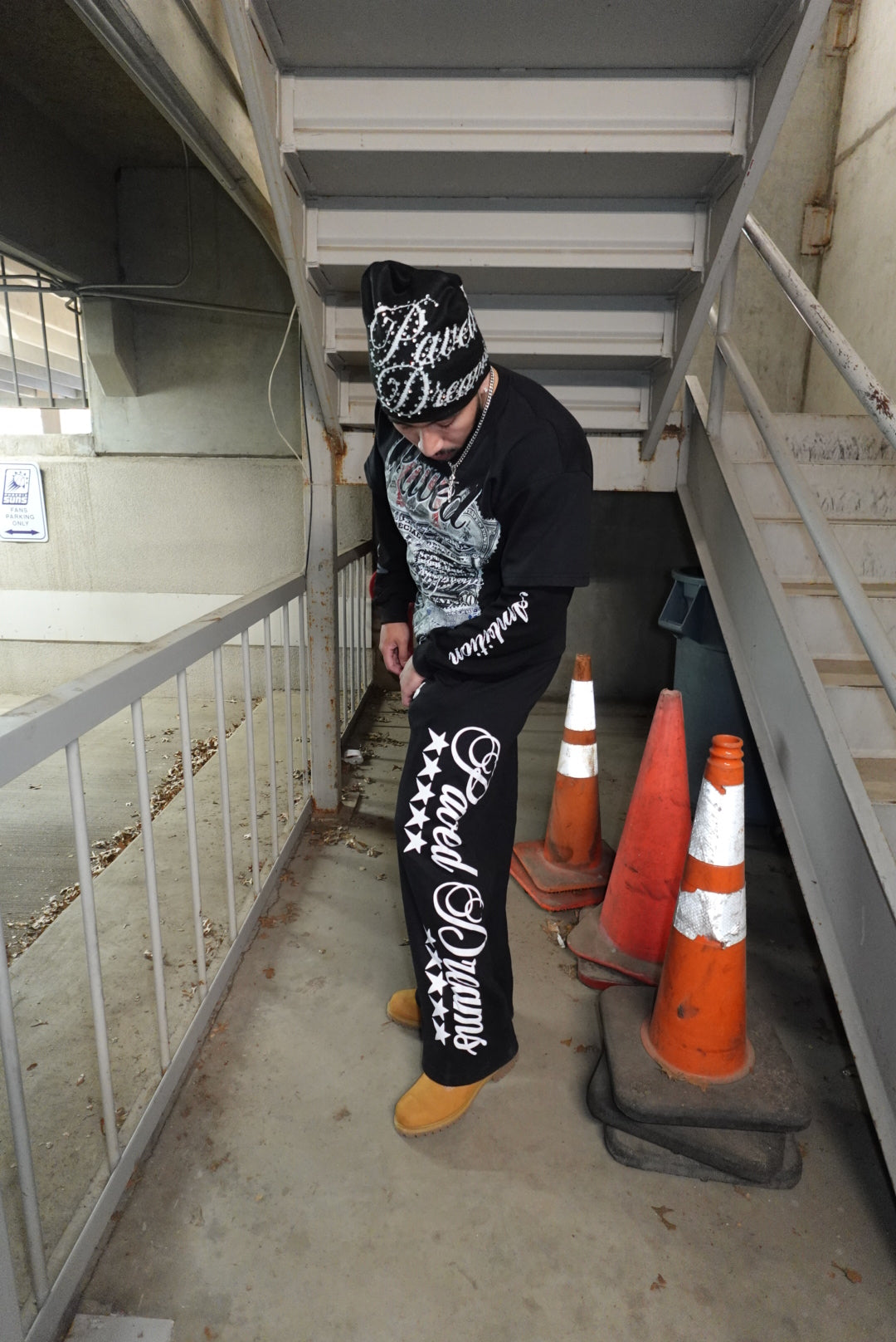 “Black Out” rhinestone beanie